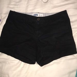 black shorts